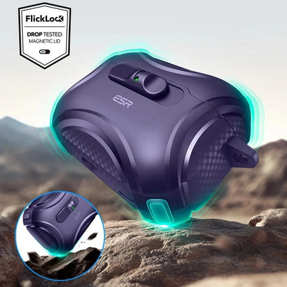 Husa ESR Cyber FlickLock pentru Apple AirPods Pro 3, Mov