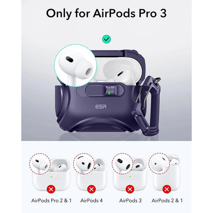 Husa ESR Cyber FlickLock pentru Apple AirPods Pro 3, Mov