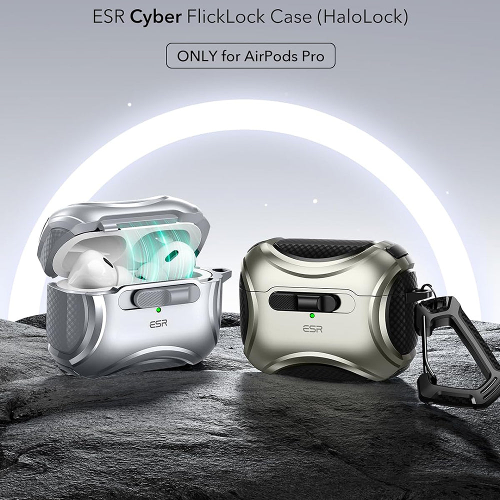 Husa ESR Cyber pentru Apple AirPods Pro Series, Gri