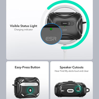 Husa ESR Cyber pentru Apple AirPods Pro Series, Neagra