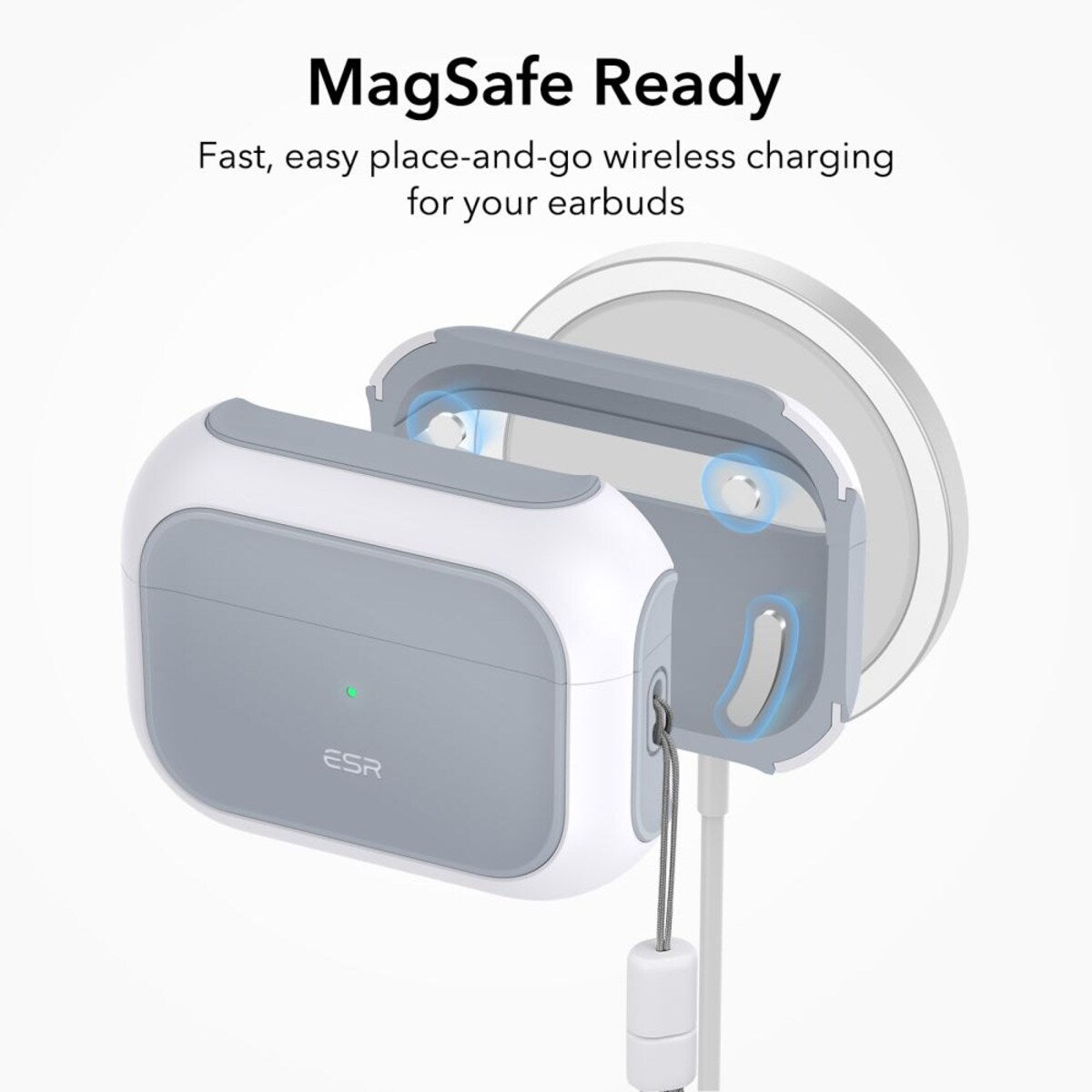 Husa ESR Orbit Hybrid pentru Apple Airpods Pro 3, Alba