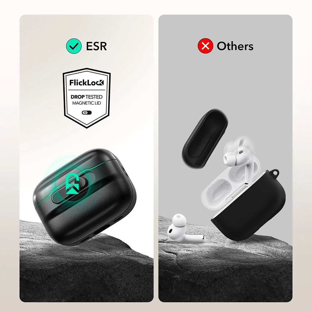 Husa ESR Pulse Magnetic FlickLock pentru Apple AirPods Pro 3, Bleumarin