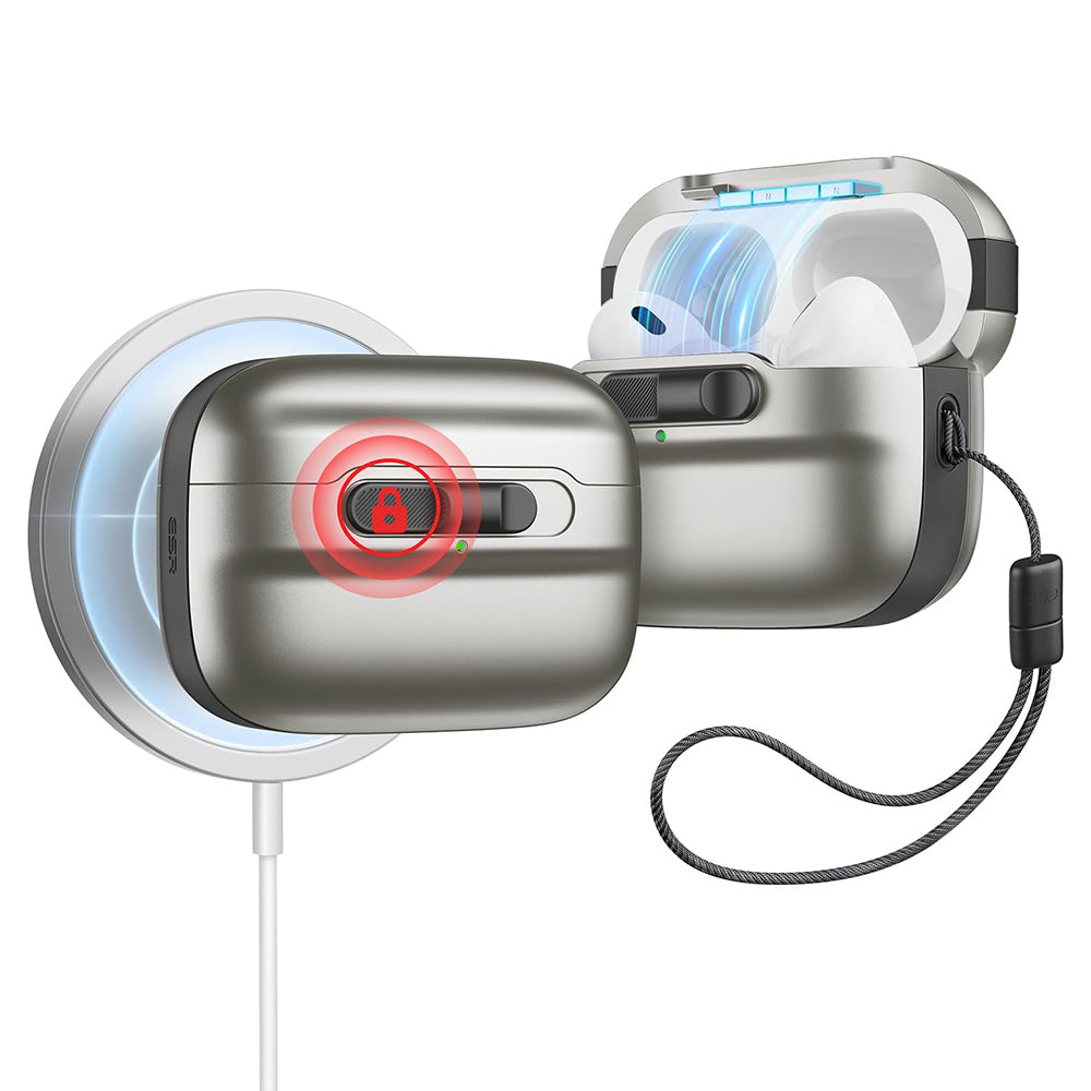 Husa ESR Pulse pentru Apple AirPods Pro Series, Gri