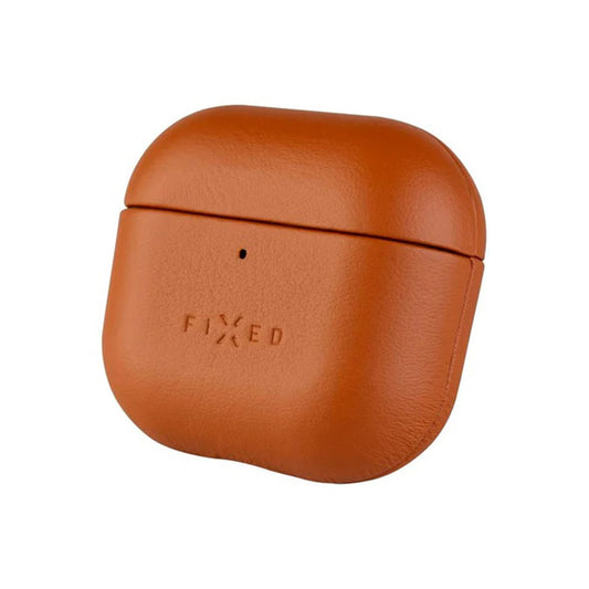 Husa Fixed PodsLeather pentru Apple AirPods 4, Maro