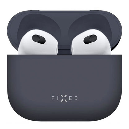 Husa Fixed Silky pentru Apple AirPods 4, Albastra