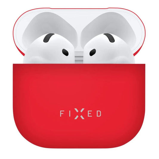 Husa Fixed Silky pentru Apple AirPods 4, Rosie