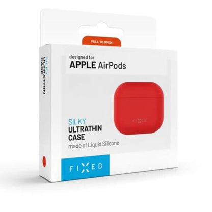 Husa Fixed Silky pentru Apple AirPods 4, Rosie