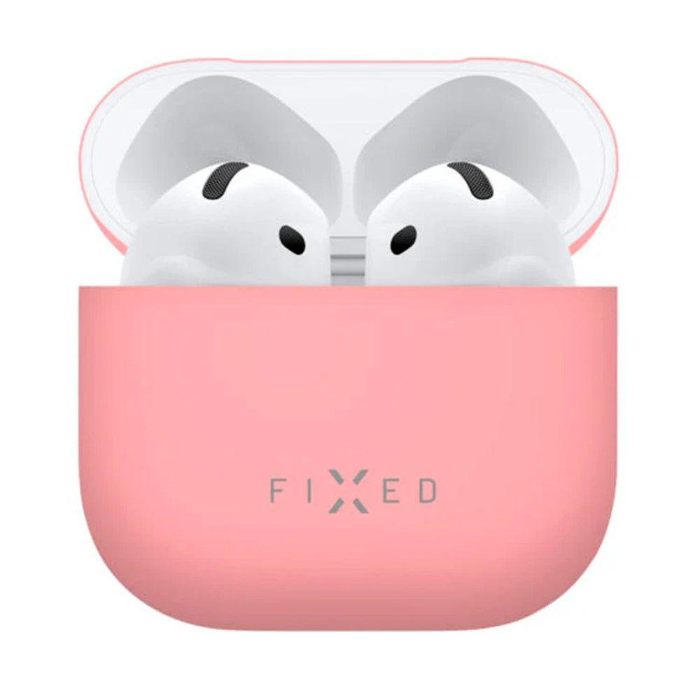 Husa Fixed Silky pentru Apple AirPods 4, Roz