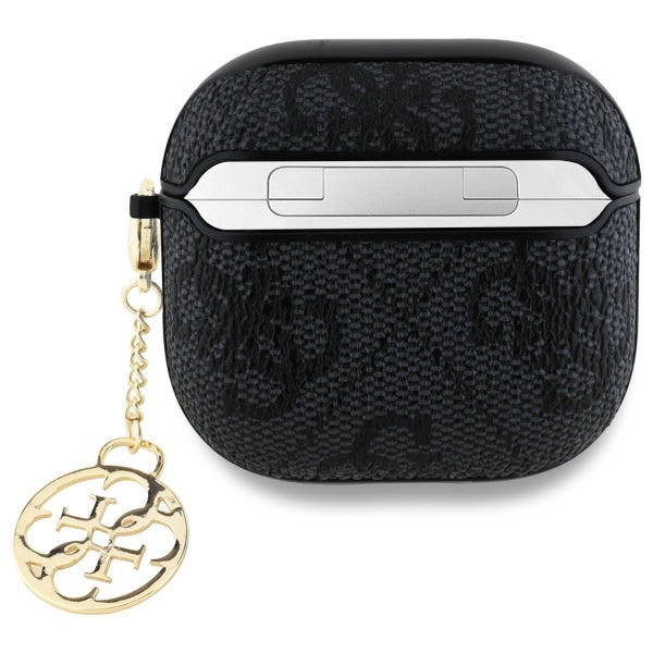 Husa Guess 4G Charm pentru Apple AirPods 4, Neagra