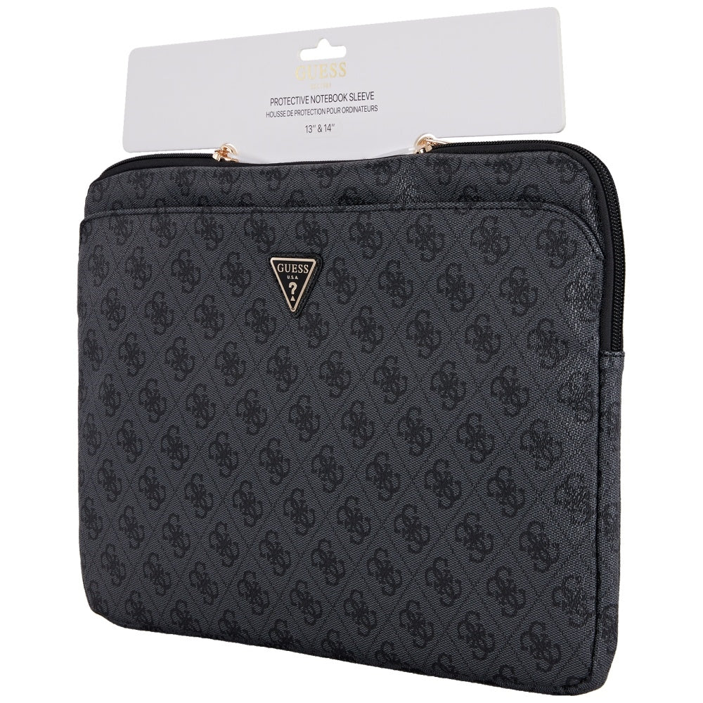 Husa Guess 4G Triangle Logo pentru Laptop 14inch, Neagra