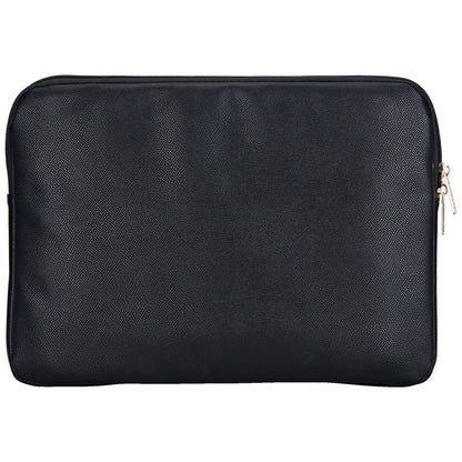 Husa Guess Grained Triangle Logo pentru Laptop 14inch, Neagra