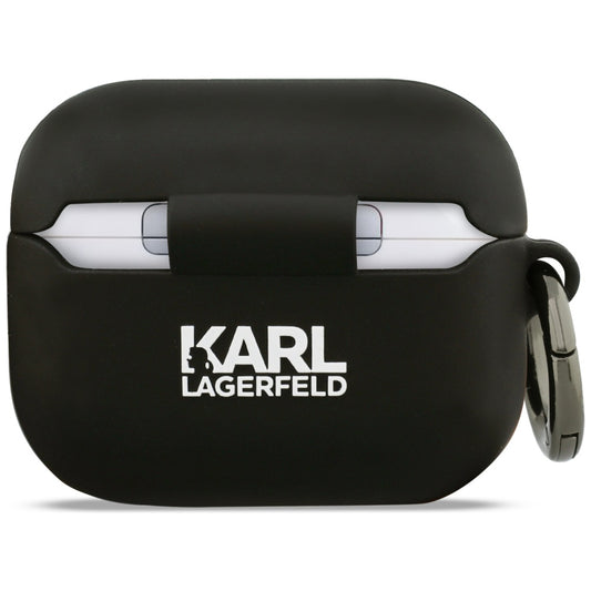 Husa Karl Lagerfeld 3D Karl's Head pentru Apple Airpods Pro 3, Neagra