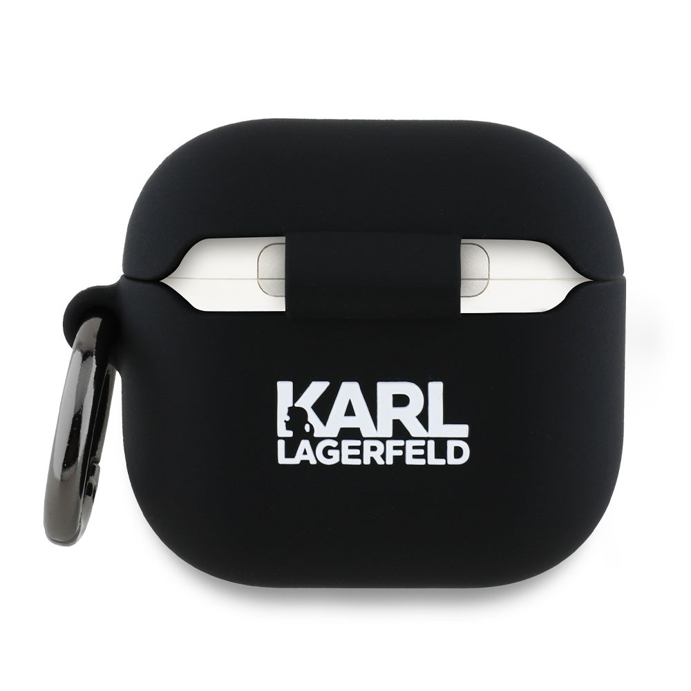 Husa Karl Lagerfeld 3D Choupette's Head pentru Apple AirPods 4, Neagra