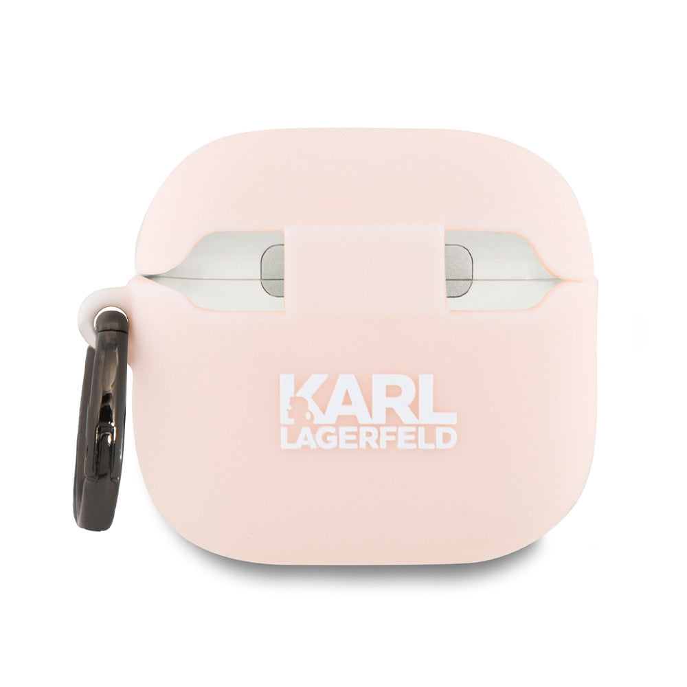 Husa Karl Lagerfeld 3D Choupette's Head pentru Apple AirPods 4, Roz