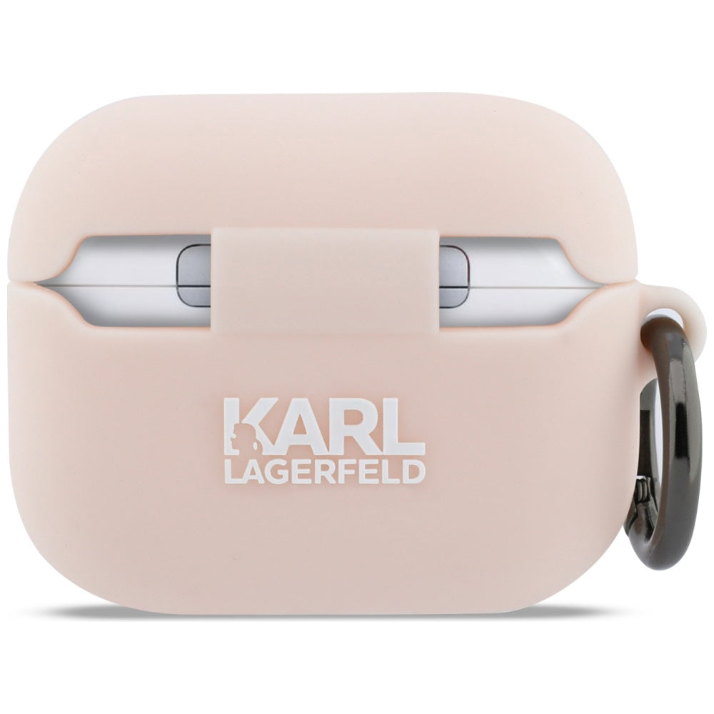 Husa Karl Lagerfeld Silicone Choupette's Head 3D pentru Apple AirPods Pro 3, Roz