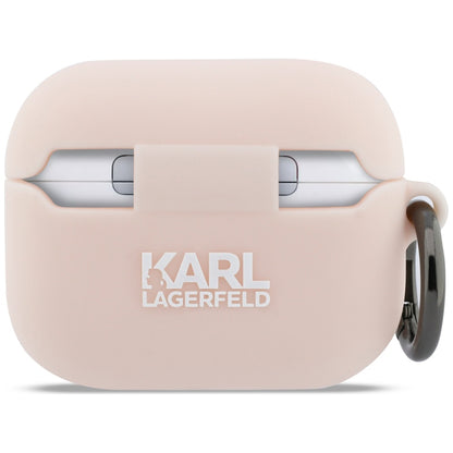 Husa Karl Lagerfeld Silicone Choupette's Head 3D pentru Apple AirPods Pro 3, Roz