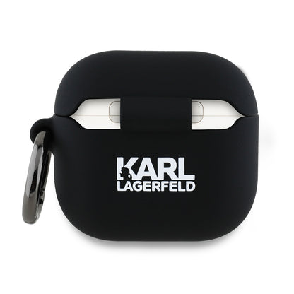 Husa Karl Lagerfeld 3D Karl's Head pentru Apple AirPods 4, Neagra