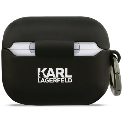 Husa  Karl Lagerfeld Silicone Choupette's Head 3D pentru Apple AirPods Pro 3, Neagra