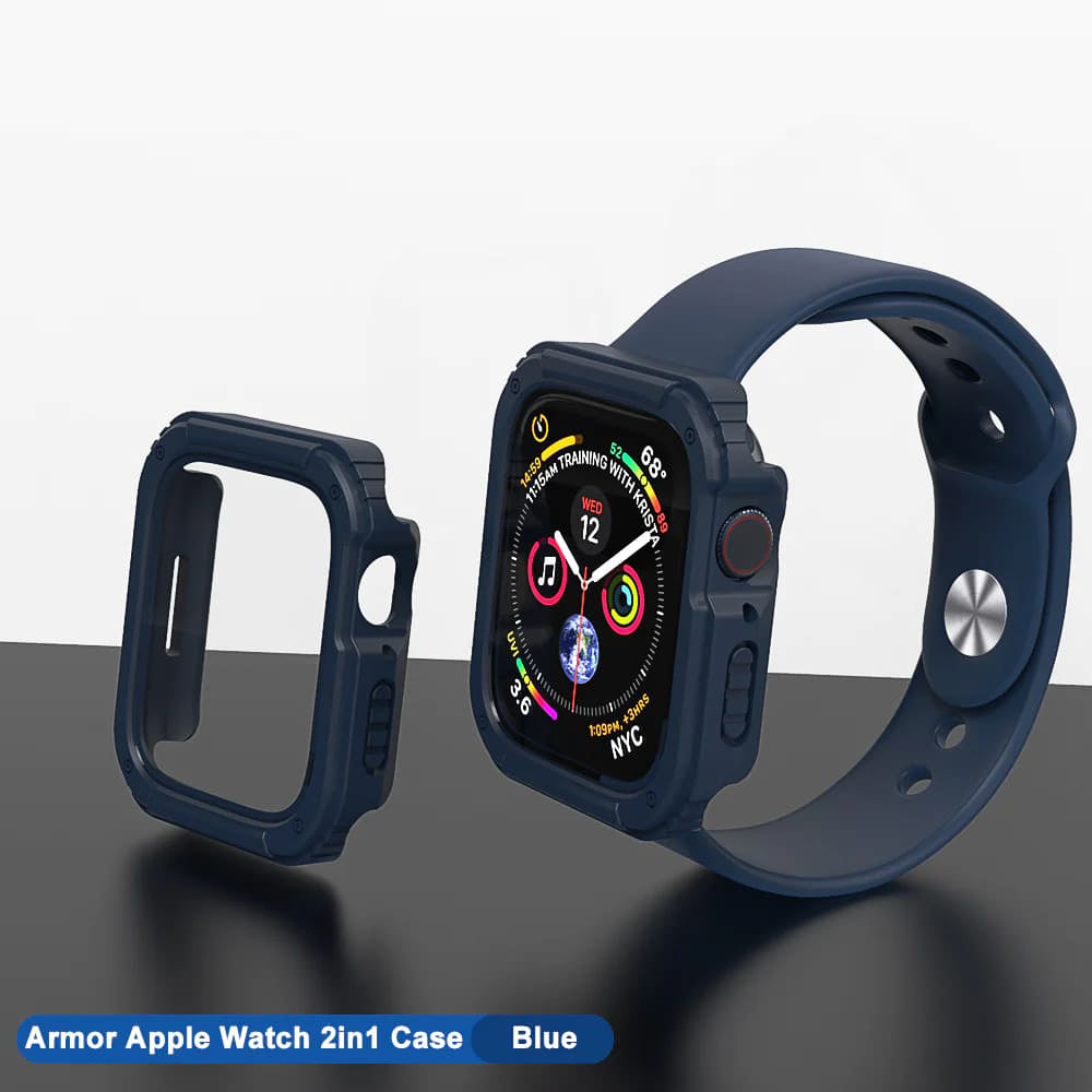 Husa Lito Armor 360 pentru Apple Watch 38mm Series, Albastra