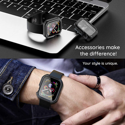 Husa Lito Armor 360 pentru Apple Watch 38mm Series, Albastra