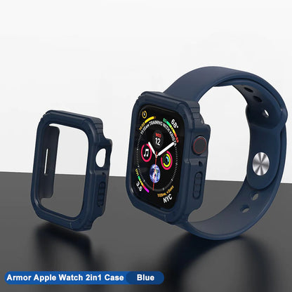 Husa Lito Armor 360 pentru Apple Watch 42mm Series, Albastra