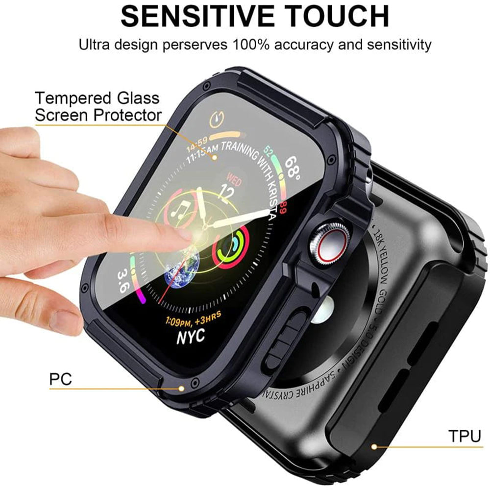 Husa Lito Armor 360 pentru Apple Watch 42mm Series, Albastra