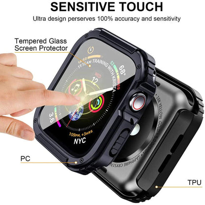 Husa Lito Armor 360 pentru Apple Watch 42mm Series, Albastra