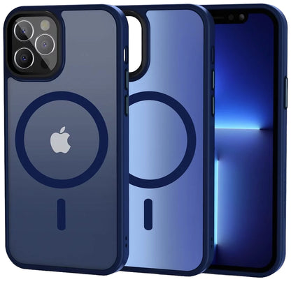 Husa MagSafe pentru Apple iPhone 12 / 12 Pro, Tech-Protect, Magmat, Bleumarin