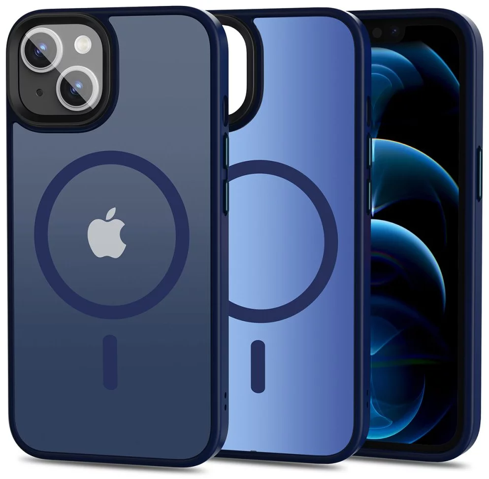 Husa MagSafe pentru Apple iPhone 13, Tech-Protect, Magmat, Bleumarin