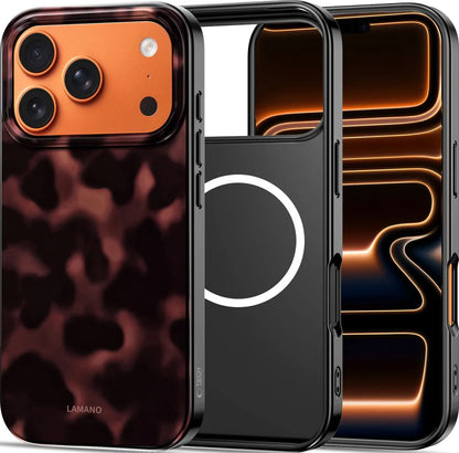 Husa MagSafe pentru Apple iPhone 17 Pro Max, Tech-Protect, Lamano Panther, Neagra