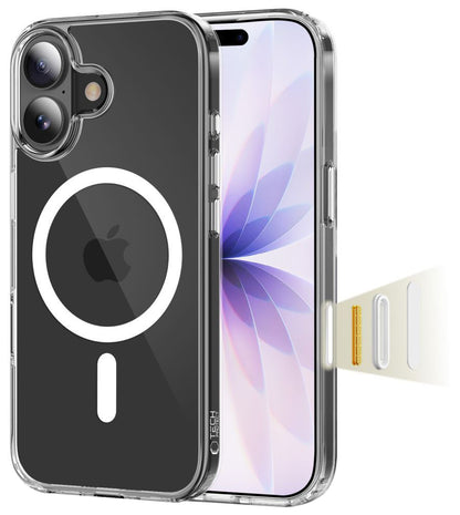 Husa MagSafe pentru Apple iPhone 17, Tech-Protect, Flexair Hybrid CC, Transparenta