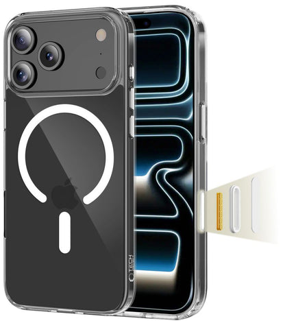 Husa MagSafe pentru Apple iPhone 17 Pro, Tech-Protect, Flexair Hybrid CC, Transparenta
