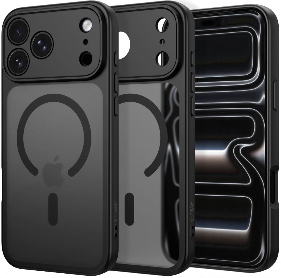 Husa MagSafe pentru Apple iPhone 18 Pro / 17 Pro, Tech-Protect, BasicMag, Neagra Mata