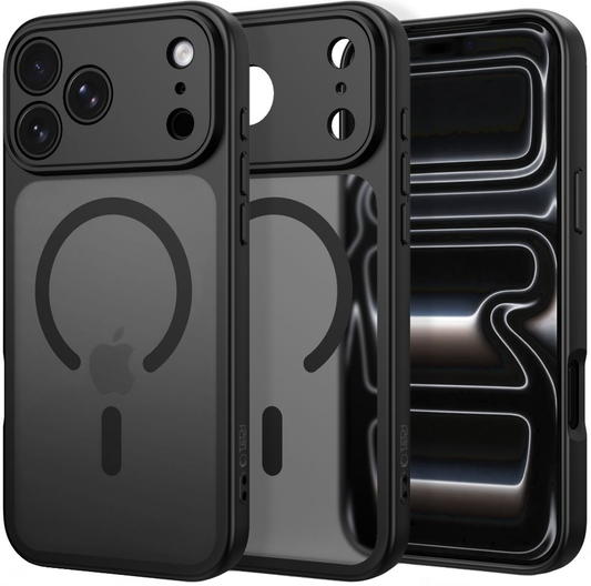 Husa MagSafe pentru Apple iPhone 18 Pro / 17 Pro, Tech-Protect, BasicMag, Neagra Mata