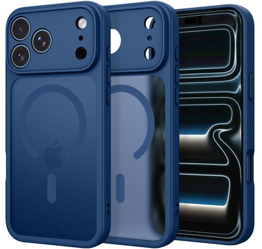 Husa MagSafe pentru Apple iPhone 18 Pro / 17 Pro, Tech-Protect, BasicMag, Bleumarin Mata
