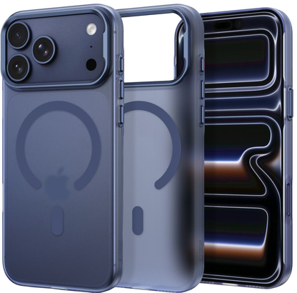 Husa MagSafe pentru Apple iPhone 18 Pro / 17 Pro, Tech-Protect, MagZero, Bleumarin Mata