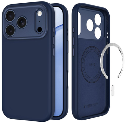 Husa MagSafe pentru Apple iPhone 18 Pro / 17 Pro, Tech-Protect, Uniq CC, Bleumarin