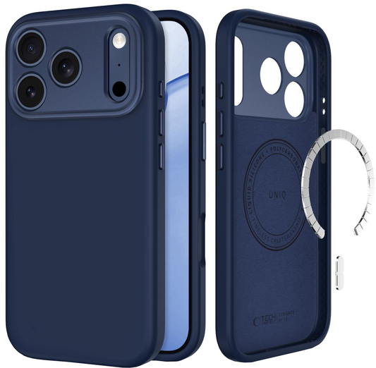 Husa MagSafe pentru Apple iPhone 18 Pro / 17 Pro, Tech-Protect, Uniq CC, Bleumarin