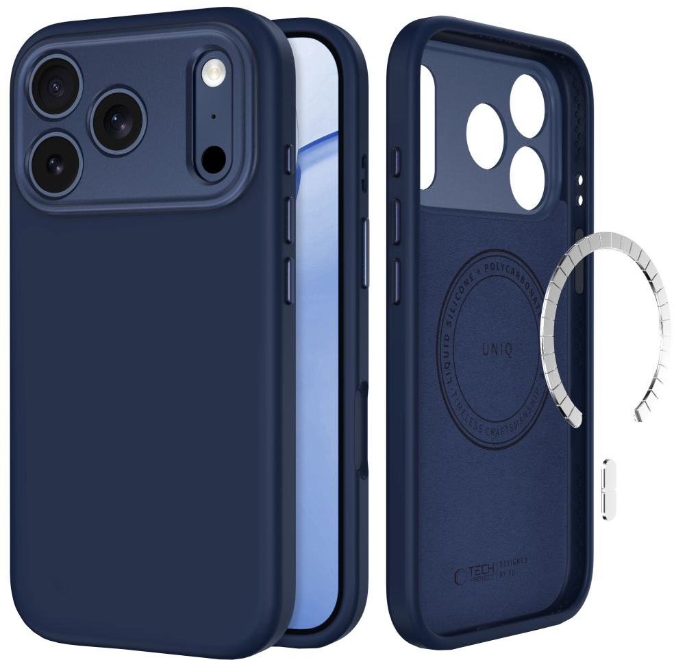 Husa MagSafe pentru Apple iPhone 18 Pro Max / 17 Pro Max, Tech-Protect, Uniq CC, Bleumarin