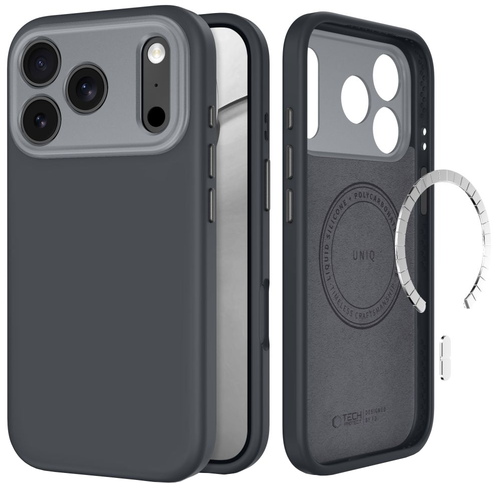 Husa MagSafe pentru Apple iPhone 18 Pro Max / 17 Pro Max, Tech-Protect, Uniq CC, Gri