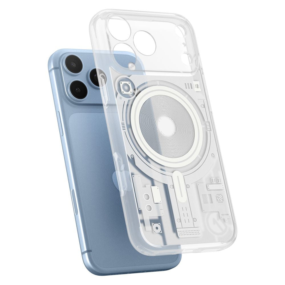 Husa MagSafe pentru Apple iPhone 18 Pro Max / 17 Pro Max, Spigen, C11 Ultra Hybrid MagFit Element, Alba ACS12307