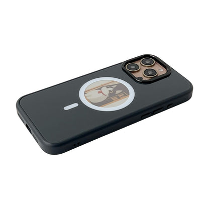 Husa MagSafe pentru Apple iPhone 14 Pro Max, OEM, Round Screen Smart E-Ink, Neagra