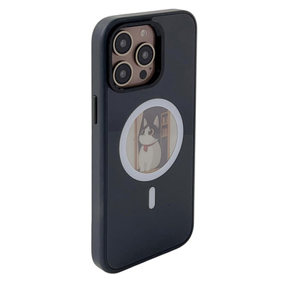 Husa MagSafe pentru Apple iPhone 14 Pro Max, OEM, Round Screen Smart E-Ink, Neagra