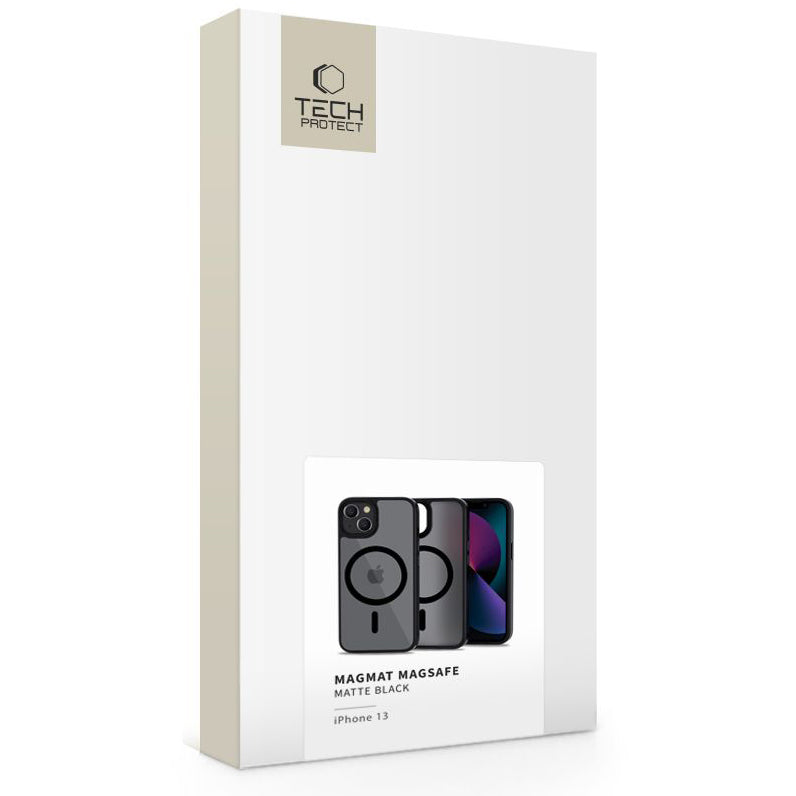Husa MagSafe pentru Apple iPhone 13, Tech-Protect, Magmat, Neagra