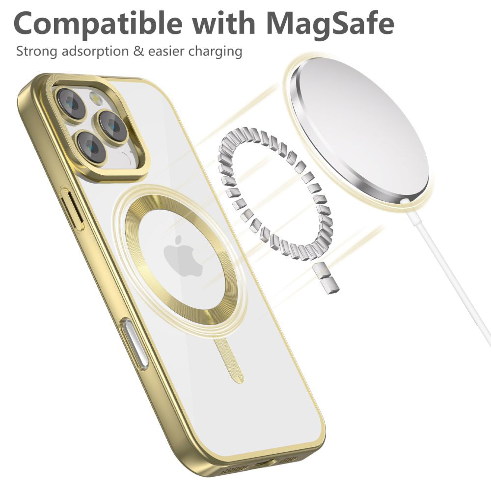 Etui MagSafe do Apple iPhone 16 Pro Max, Tech-Protect, Magflex Satin, złoty 