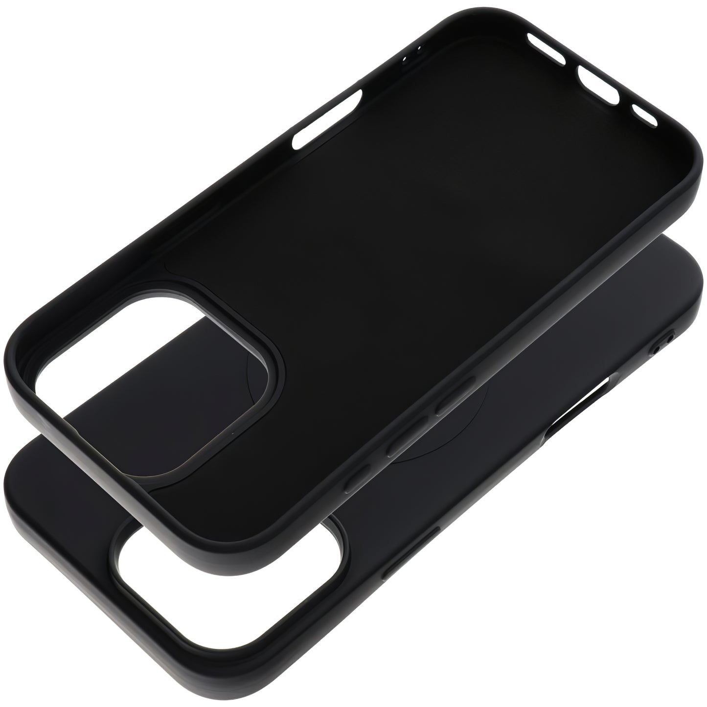Husa MagSafe pentru Apple iPhone 16 Pro Max, OEM, Silicone Mag (Big Hole), Neagra