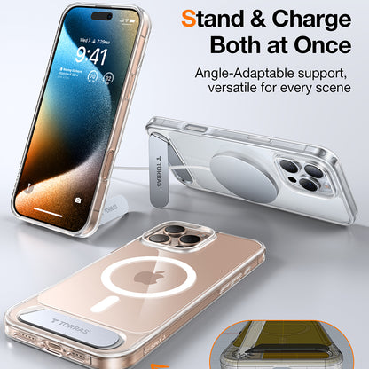 Husa MagSafe pentru Apple iPhone 16 Pro Max, Torras, Pstand, Transparenta