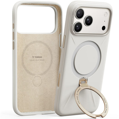 Husa MagSafe pentru Apple iPhone 17 Pro, Torras, QPRO Silicone, Alba