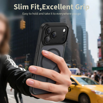 Husa MagSafe pentru Apple iPhone 17 Pro Max, Tech-Protect, MagPeak, Neagra Mata