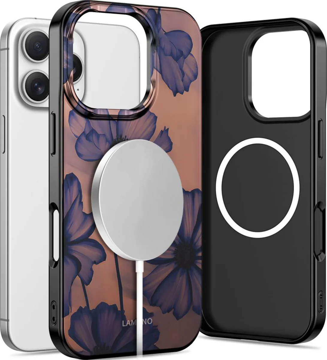 Husa MagSafe pentru Apple iPhone 16 Pro, Tech-Protect, Lamano Velvet Night, Neagra